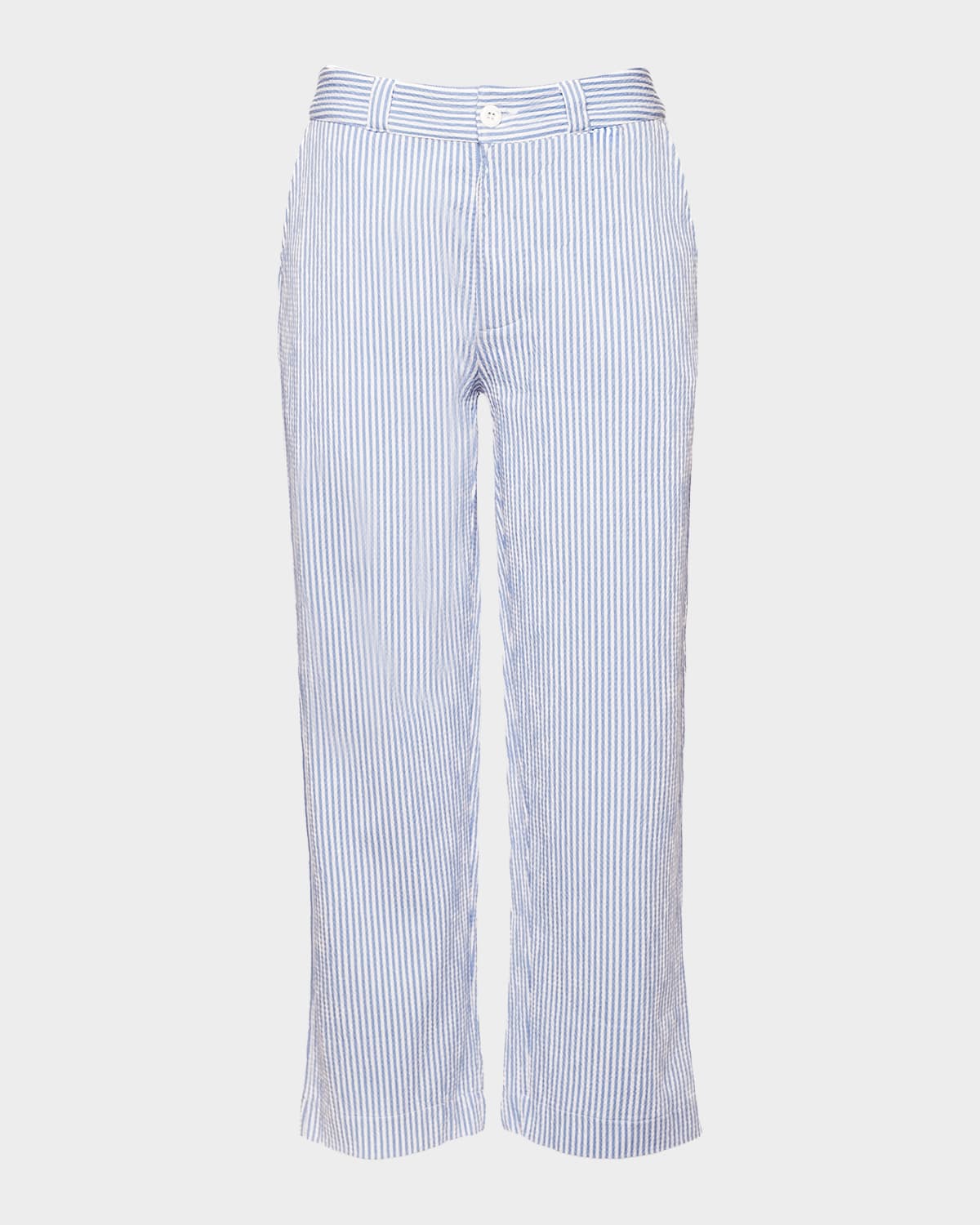 Frances Valentine Coleman Cropped Striped Seersucker Pants
