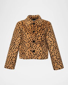 Frances Valentine Cosette Cheetah Faux Fur Jacket