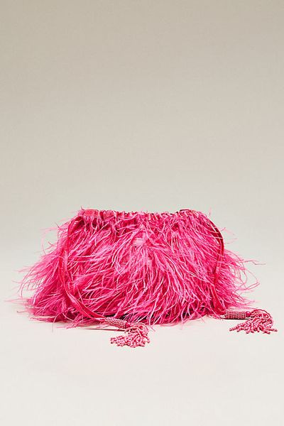 Frances Valentine Feather Pouf Handbag