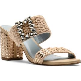 Frances Valentine Frances Valentine Betty Raffia Block Heel Sandal