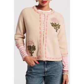 Frances Valentine Frances Valentine Border Flower Cardigan Heirloom Floral