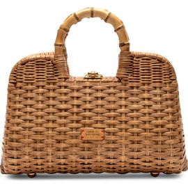Frances Valentine Frances Valentine Buzzy Woven Wicker Top Handle Bag