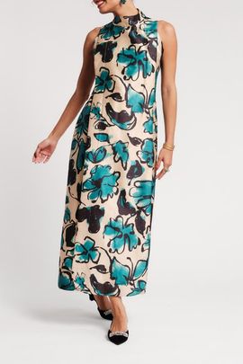 Frances Valentine Frances Valentine Carlyle Maxi Dress Abstract Meadow
