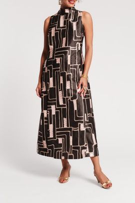 Frances Valentine Frances Valentine Carlyle Maxi Dress Topiary Maze