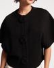 Frances Valentine Frances Valentine Carnegie Shrug Solid w/Floral Button 100% Merino Wool - 1