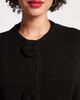 Frances Valentine Frances Valentine Carnegie Shrug Solid w/Floral Button 100% Merino Wool - 3