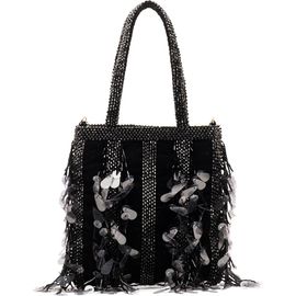 Frances Valentine Frances Valentine Gatsby Mini Beaded & Sequin Velvet Tote Bag