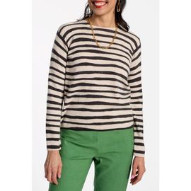Frances Valentine Frances Valentine Honey Crewneck Painterly Stripe