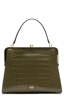 Frances Valentine Frances Valentine Jackie Croc Embossed Leather Frame Bag