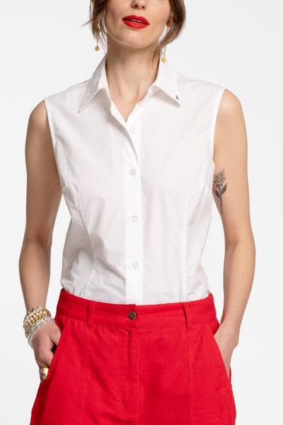 Frances Valentine Frances Valentine Lizzie Pointed Collar Shell Cotton