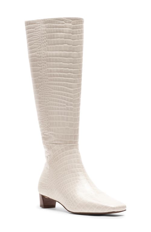 Frances Valentine Frances Valentine Mackie Croc Embossed Leather Knee High Boot