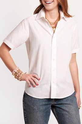 Frances Valentine Frances Valentine Perfect Button Down Short Sleeve