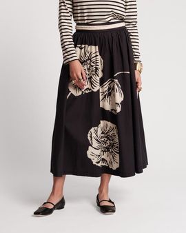 Frances Valentine Frances Valentine Phoebe Midi Skirt Carefree Chrysanthemum