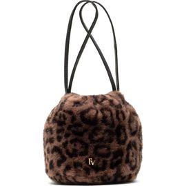Frances Valentine Frances Valentine Pouf Jaguar Faux Fur Bucket Bag