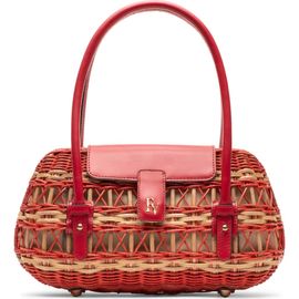 Frances Valentine Frances Valentine Tweety Basket Wicker & Leather Handbag