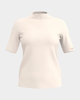 Frances Valentine Marie Mock-Neck Cotton Knit Sweater