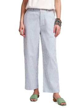 Frances Valentine Women's Coleman Seersucker Relaxed-Fit Pants
