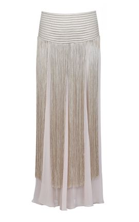 Francesca Miranda Francesca Miranda Golden Thread Silk Maxi Skirt