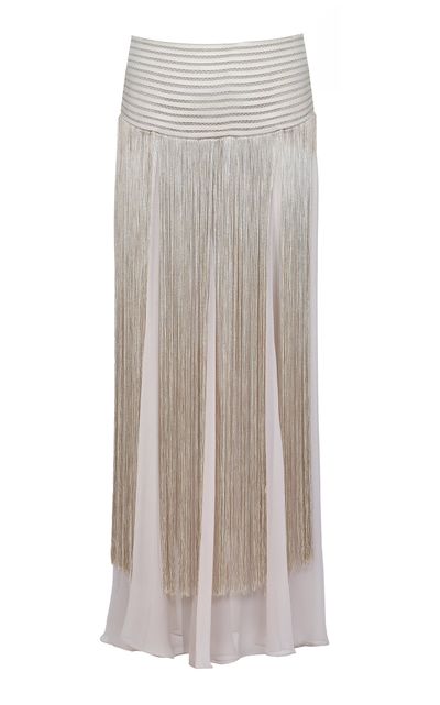Francesca Miranda Francesca Miranda Golden Thread Silk Maxi Skirt