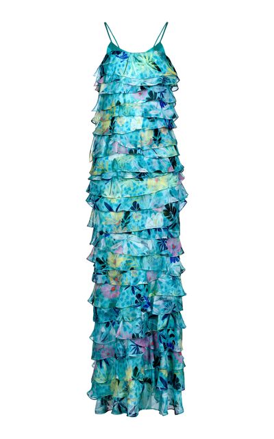 Francesca Miranda Francesca Miranda Maldiva Tiered SilkChiffon Maxi Dress