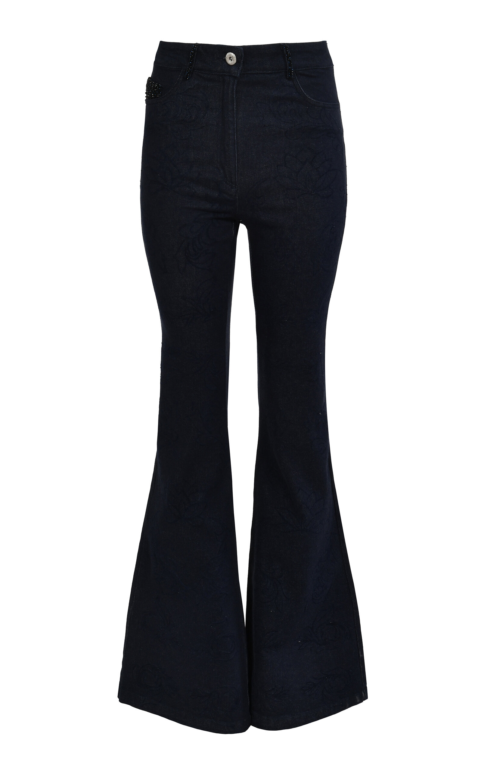 Francesca Miranda Francesca Miranda Nerea Flared Cotton Pants Navy