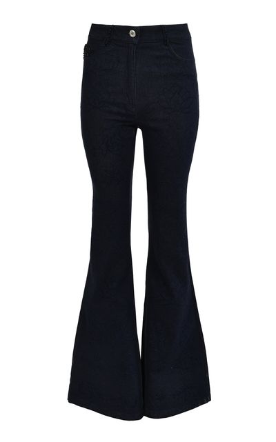 Francesca Miranda Francesca Miranda Nerea Flared Cotton Pants Navy