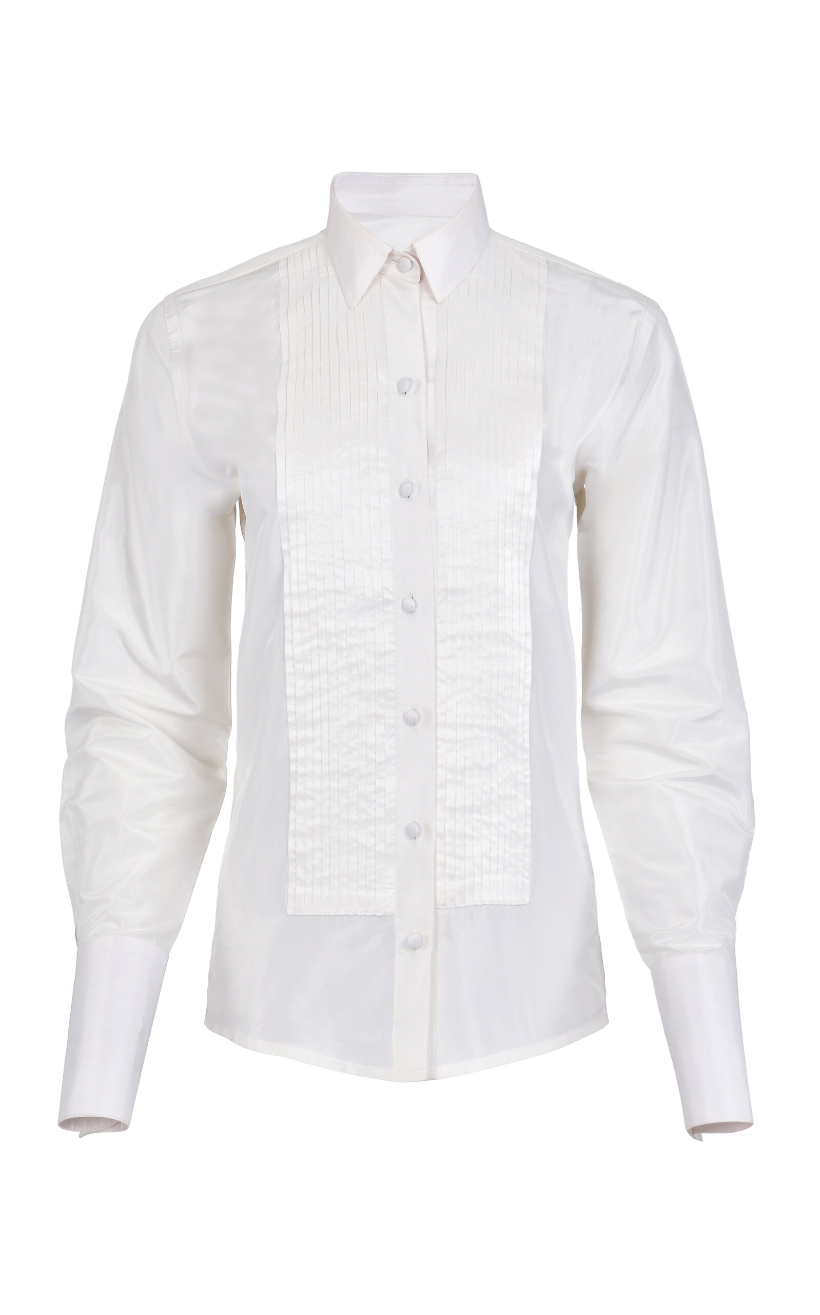 Francesca Miranda Francesca Miranda Silk Taffeta Classic Tuxedo Shirt