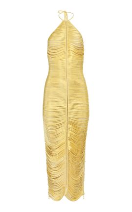 Francesca Miranda Francesca Miranda Solar Golden Handmade Dress