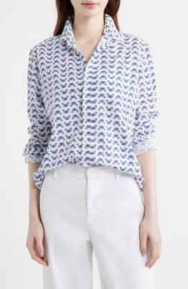 Frank & Eileen Frank & Eileen Eileen Crab Print Relaxed Button-Up Shirt