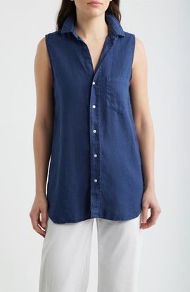 Frank & Eileen Frank & Eileen Finley Sleeveless Linen Button-Up Shirt