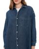 Frank & Eileen Frank & Eileen Oversized Denim Button Up Shirt Vintage Dark Indigo Wash - 1
