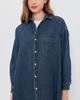 Frank & Eileen Frank & Eileen Oversized Denim Button Up Shirt Vintage Dark Indigo Wash - 2