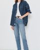 Frank & Eileen Frank & Eileen Oversized Denim Button Up Shirt Vintage Dark Indigo Wash - 5
