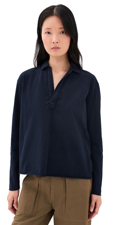 Frank & Eileen Frank & Eileen Patrick Popover Top NAVY