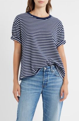 Frank & Eileen Frank & Eileen Perry Stripe Cotton Crewneck T-Shirt