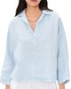 Frank & Eileen Frank & Eileen Popover Collared Shirt French Blue Linen - 1
