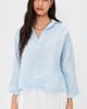 Frank & Eileen Frank & Eileen Popover Collared Shirt French Blue Linen - 2