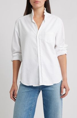 Frank & Eileen Frank & Eileen Ruffle Collar Relaxed Button Up Shirt