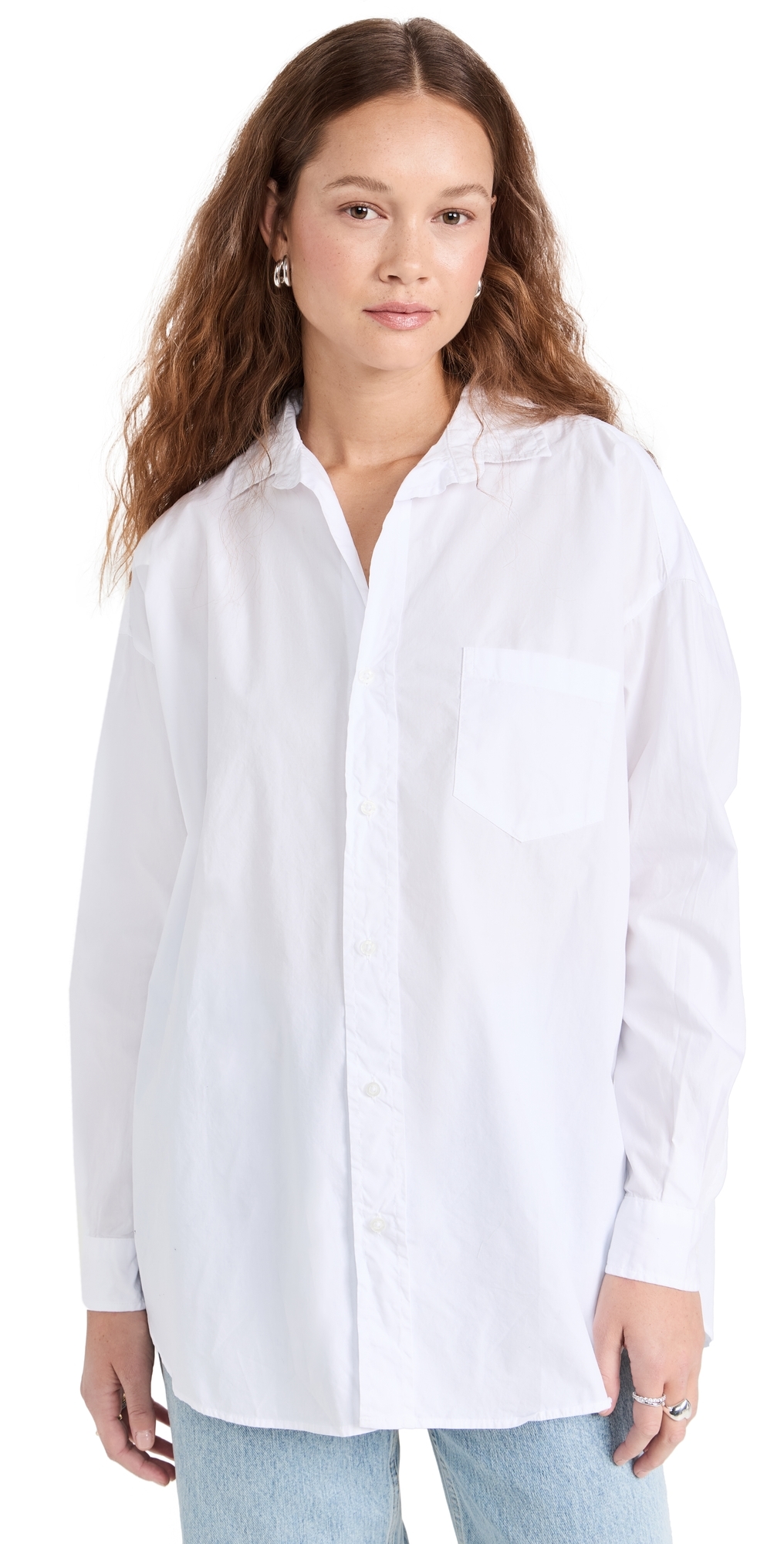 Frank & Eileen - Shirley Oversized Button-Up Shirt White M