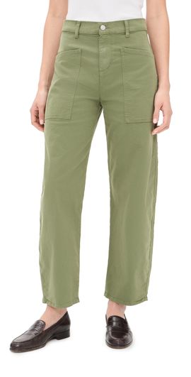 Frank & Eileen Frank & Eileen Twill Barrel Trousers Olive