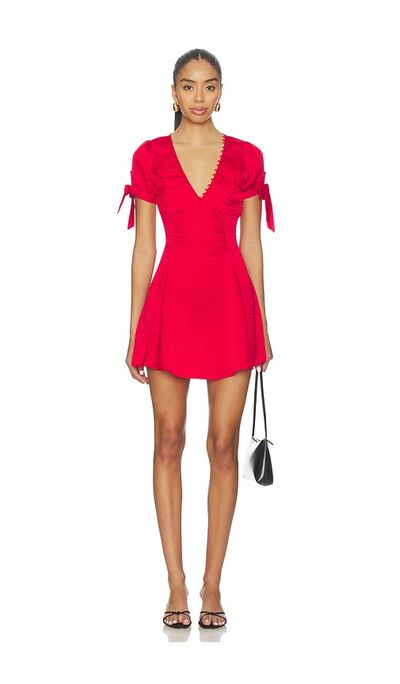 knee length dresses for ladies Motel Bimbi Mini Jacquard Smock Dress in Black main image 1