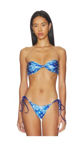 Frankies Bikinis Frankies Bikinis Gigi Satin Bandeau Bikini Top