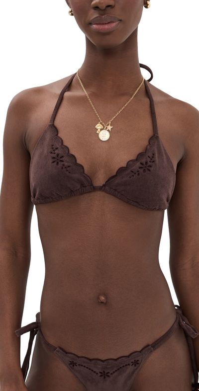 Frankies Bikinis Frankies Bikinis Nick Suede Top Desert Suede