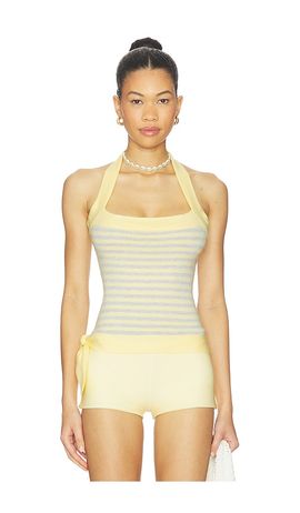 Frankies Bikinis Frankies Bikinis Quinn Cloud Knit Halter Top