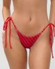 Frankies Bikinis Frankies Bikinis x Jennie Kim tieside bikini bottom in red stripe - 2