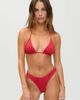 Frankies Bikinis Frankies Bikinis x Jennie Kim triangle bikini top in red stripe - 3
