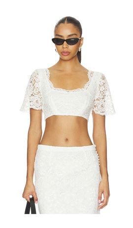 Frankies Bikinis Frankies Bikinis X Paige Lorenze Honeymoon Lace Blouse