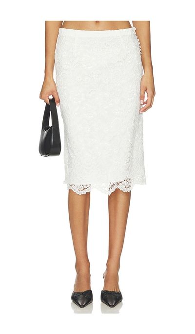 Frankies Bikinis X Paige Lorenze Honeymoon Lace Midi Skirt