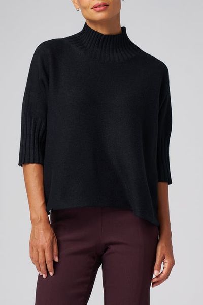 Franne Golde Franne Golde Funnel Neck Elbow Sleeve Dolman Sweater