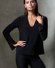 Franne Golde Franne Golde Luxe Stretch Long Sleeve V-Neck Top - 3